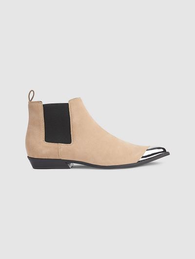 Calvin Klein Cipők HU949315 | Calvin Klein Suede Női Bokacsizma Khaki